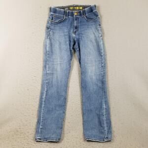 Lee Jeans Mens 33x30 Blue Light Wash Extreme Motion Straight Leg Stretch Denim